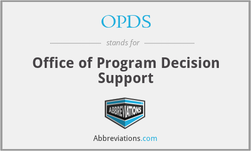 OPDS - Office of Program Decision Support