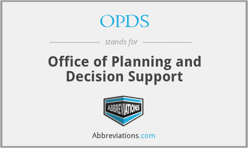 OPDS - Office of Planning and Decision Support