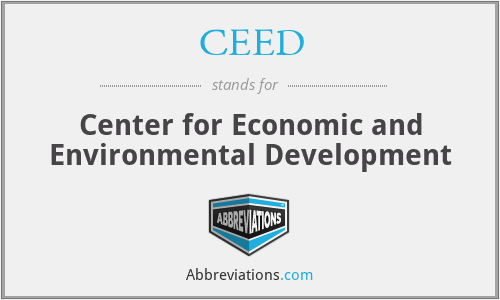 CEED - Center for Economic and Environmental Development