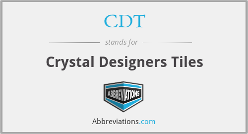 CDT - Crystal Designers Tiles