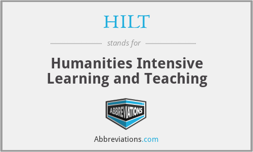 HILT - Humanities Intensive Learning and Teaching