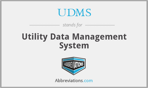 UDMS - Utility Data Management System