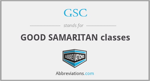 GSC - GOOD SAMARITAN classes