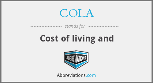 COLA - Cost of living and