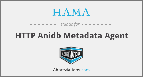 HAMA - HTTP Anidb Metadata Agent