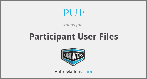 PUF - Participant User Files