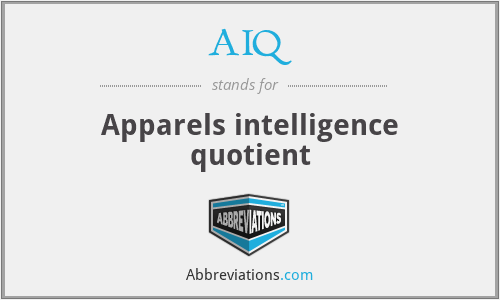 AIQ - Apparels intelligence quotient