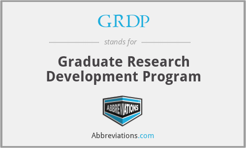 GRDP - Graduate Research Development Program