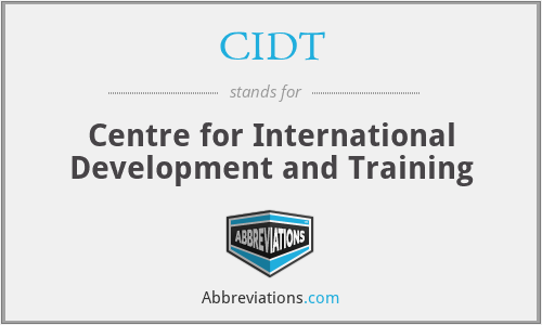 CIDT - Centre for International Development and Training
