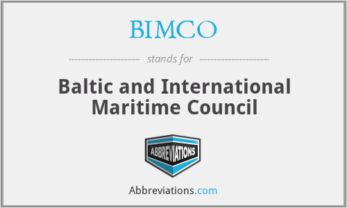 BIMCO - Baltic and International Maritime Council