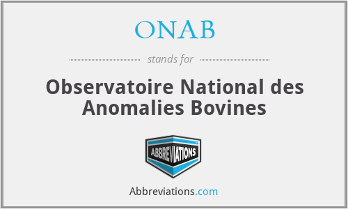 ONAB - Observatoire National des Anomalies Bovines