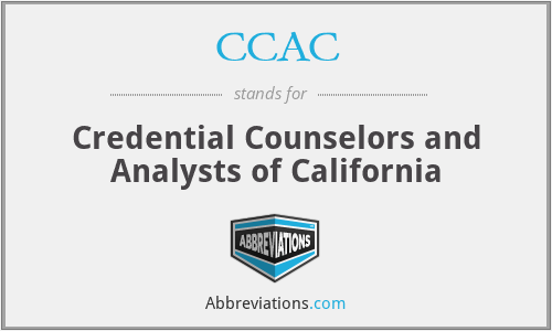 CCAC - Credential Counselors and Analysts of California