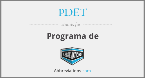 PDET - Programa de
