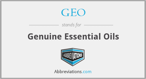 GEO - Genuine Essential Oils