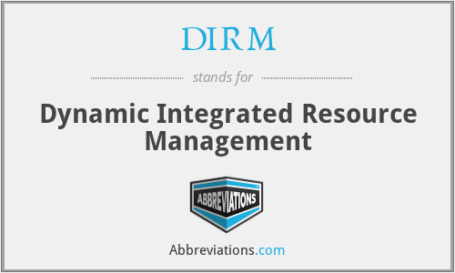 DIRM - Dynamic Integrated Resource Management