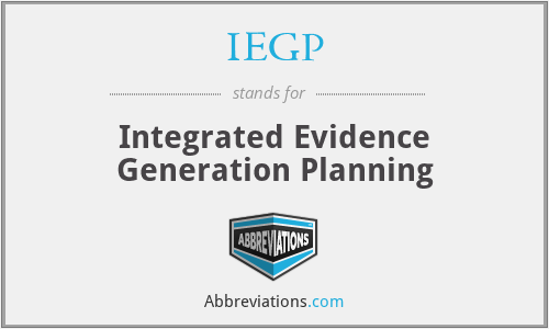 IEGP - Integrated Evidence Generation Planning