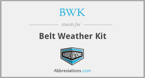 BWK - Belt Weather Kit