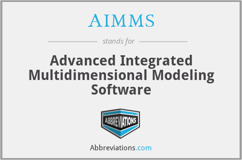 AIMMS - Advanced Integrated Multidimensional Modeling Software