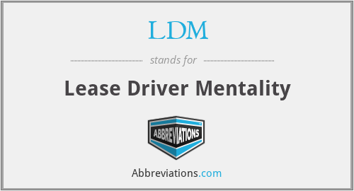 LDM - Lease Driver Mentality