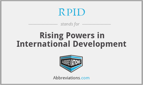 RPID - Rising Powers in International Development