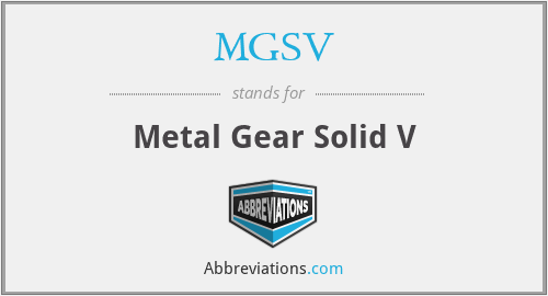 MGSV - Metal Gear Solid V