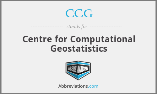 CCG - Centre for Computational Geostatistics