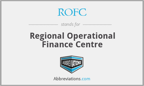 ROFC - Regional Operational Finance Centre