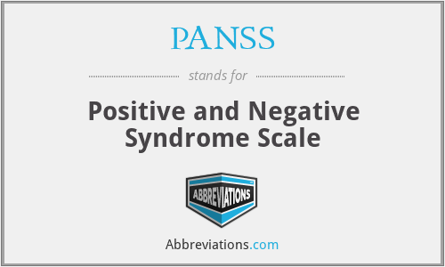 PANSS - Positive and Negative Syndrome Scale