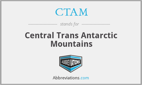 CTAM - Central Trans Antarctic Mountains