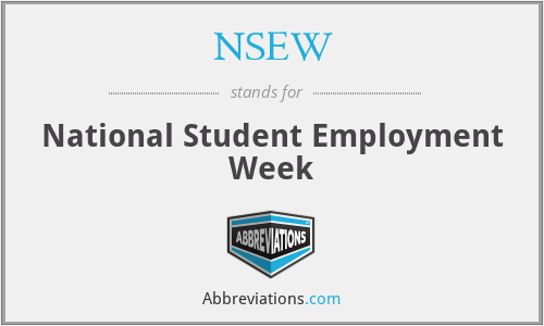 NSEW - National Student Employment Week