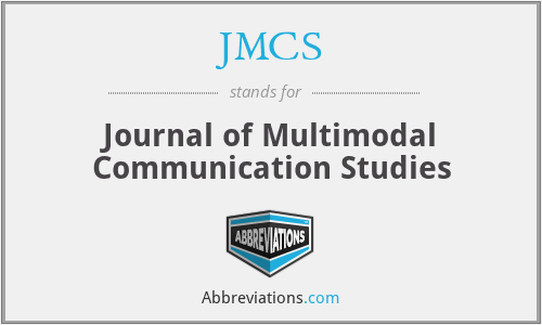 JMCS - Journal of Multimodal Communication Studies