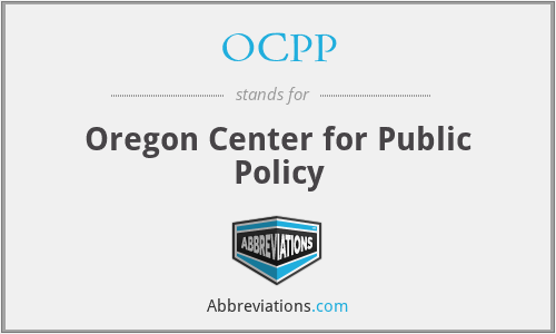 OCPP - Oregon Center for Public Policy