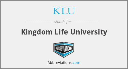 KLU - Kingdom Life University