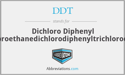 DDT - Dichloro Diphenyl Trichloroethanedichlorodiphenyltrichloroethane