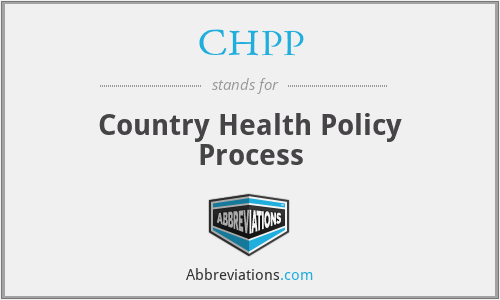 CHPP - Country Health Policy Process