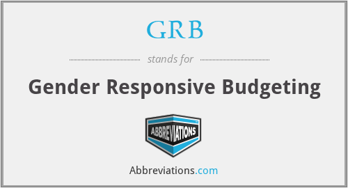 GRB - Gender Responsive Budgeting