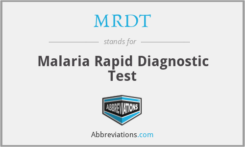 MRDT - Malaria Rapid Diagnostic Test