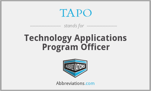TAPO - Technology Applications Program Officer
