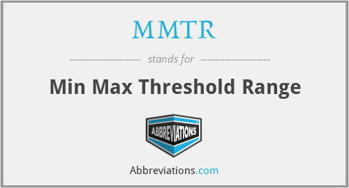 MMTR - Min Max Threshold Range