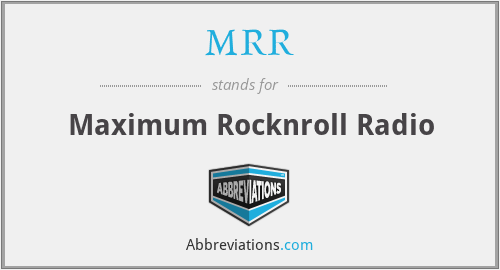 MRR - Maximum Rocknroll Radio
