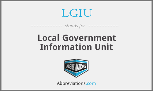 LGIU - Local Government Information Unit