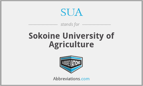 SUA - Sokoine University of Agriculture
