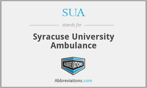 SUA - Syracuse University Ambulance