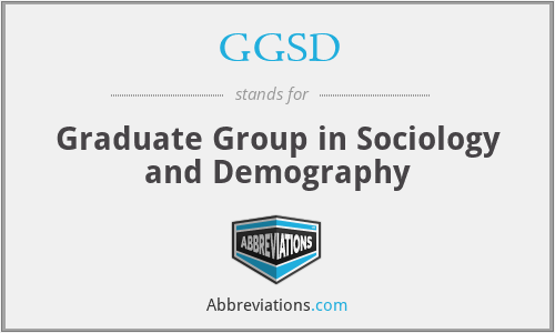GGSD - Graduate Group in Sociology and Demography
