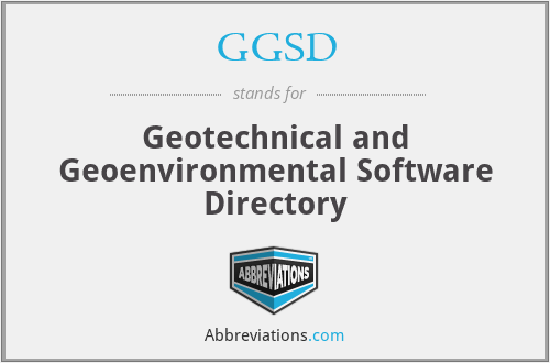 GGSD - Geotechnical and Geoenvironmental Software Directory