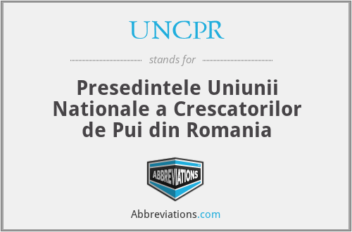 UNCPR - Presedintele Uniunii Nationale a Crescatorilor de Pui din Romania