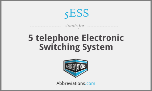 5ESS - 5 telephone Electronic Switching System