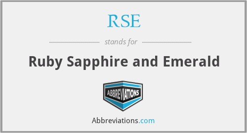 RSE - Ruby Sapphire and Emerald
