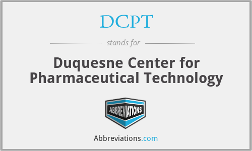 DCPT - Duquesne Center for Pharmaceutical Technology