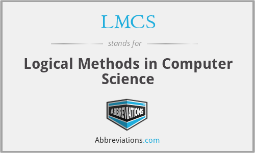 LMCS - Logical Methods in Computer Science